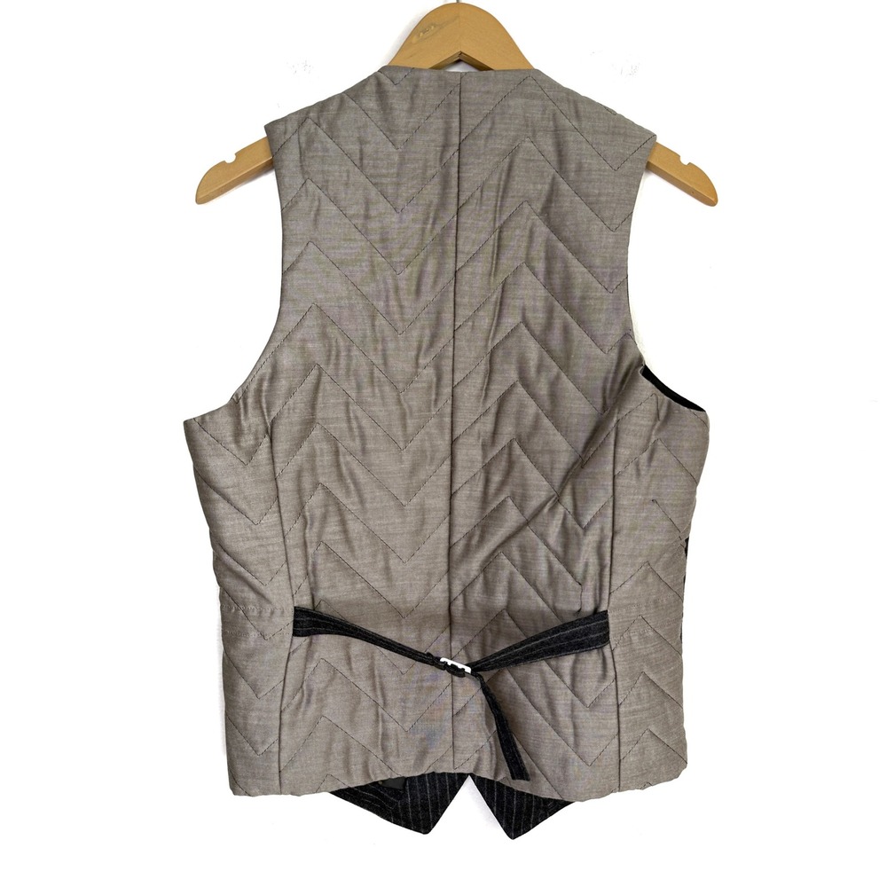 Custom Joseph Abboud Charcoal Pinstripe Vest Limited Edition Signed - Picture 4 of 8